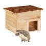 Hedgehog house 22.5x32x27cm., light brown/brown color
