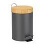 4 liter trash can, gray/light brown