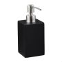 Liquid soap dispenser 17.5x7x8cm., black/silver color
