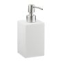 Liquid soap dispenser 17.5x7x8cm., white/silver color
