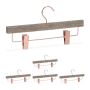 Trouser hangers 5 pcs., gray/copper color