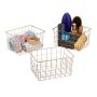 Set of 3 storage baskets 15.5x28x20cm., copper color