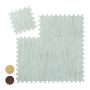 Set of 9 protective floor mats 1x31.5x31.5cm., white