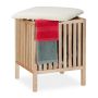 Laundry basket 51x41x41cm, 40L., light brown/white