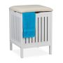 Laundry basket 55x41x41cm, 40L., cream/white
