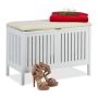 Hallway bench 56x78x39cm., cream/white