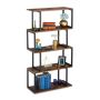 Bookshelf 136x73x30cm., brown/black