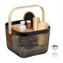 Storage bag with handle 17.5x26x24.5cm., black/light brown