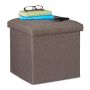 Folding seat with hinged lid 37x37.5x37.5cm., dark gray
