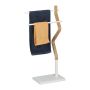 Towel rack 85x43.5x20cm., white/light brown