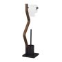Toilet paper holder with toilet brush 75x18.5x18.5cm., brown/black
