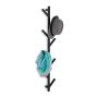 Wall hanger with 8 hooks 100.5x19.5x7cm., black