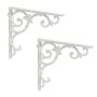 Set of 2 wall planter holders 24.5x4x24.5cm., white