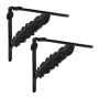 Set of 2 wall planter holders 19x4x21cm, white