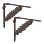 Set of 2 wall planter holders 19x4x21cm, brown