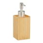 Liquid soap dispenser 17.5x6.5x6.5cm., light brown/silver color