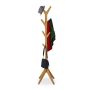 Clothes rack 181.5x53x53cm., light brown