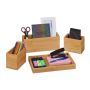 Set of 4 writing implement organizers, light brown