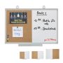 Combined board, panel and magnetic board 30x45 cm., light brown/white