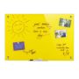 Glass, magnetic board 60x90x6.5 cm., yellow