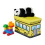 Folding box with lid 27x40x25cm., yellow/black