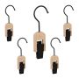 Clothes hangers 5 pcs., light brown/black