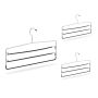 Trouser hangers 3 pcs., black/silver color