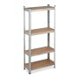 Storage shelf 150x70x30cm., light brown/silver color