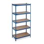 Storage shelf 180x90x45cm., light brown/blue