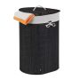 Laundry basket 55x42x32cm, 46L., black/cream color