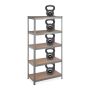 Storage shelf 180x90x45cm., light brown/gray