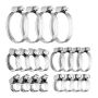 Metal paper clips 20pcs, silver color