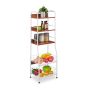 Built-in kitchen shelf 121.5x40x30cm., brown/white