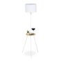 Floor lamp 158x52x52cm., light brown/white