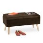 Hallway bench 41x80x40cm., light brown/brown color