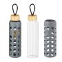 Drinking bottle 24x7cm., light brown/gray/black