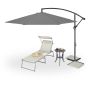 Sun umbrella 250cm., dark gray/black