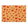 Doormat "Butterflies" 60x40 cm., light brown/red color