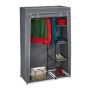 Fabric wardrobe 161x105.5x45cm., gray