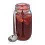 Transparent container for bulk products with spoon 24x20x13cm, 2L., silver color