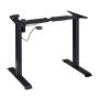 Height-adjustable table frame 71x121cm., black