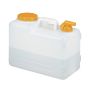 Water canister with faucet 36x19x29cm., white/orange
