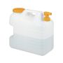 Water canister with faucet 37x19.5x36.5cm., white/orange