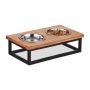 Bowls with stand 9.5x34x19.5cm., light brown/black/silver color