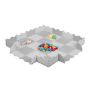 Play mat "Delionė" with border 1x31.5x31.5cm., white/gray