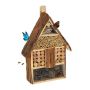 Insect hotel 40.5x27x8cm., light brown/brown/silver color