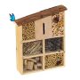 Insect hotel 34x27.5x8cm., light brown/brown color