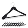 Clothes hangers 10pcs, black/silver