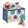 Storage box 50x60x36.5cm, white/blue