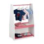 Clothes rack with shelves 90x60x30cm., pink/white